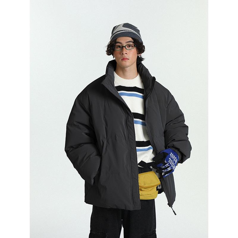 Veste matelassée doudoune tendance pour homme à col montant - Coupe ample, coupe-vent, chaude Hiver 2025
