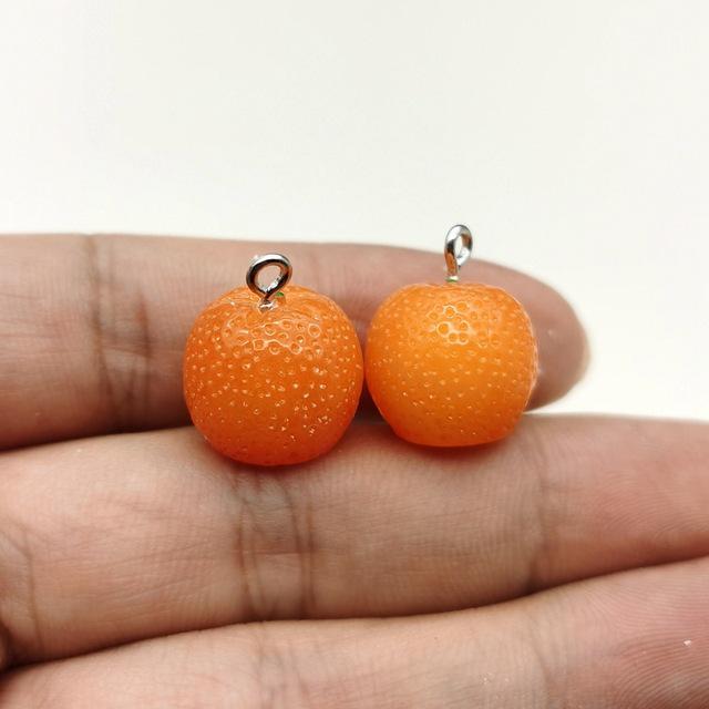 

3D Симуляция Оранжевый Фрукт Съедобная Игрушка Серьги, Подвеска, Аксессуары для Волос, Брелок