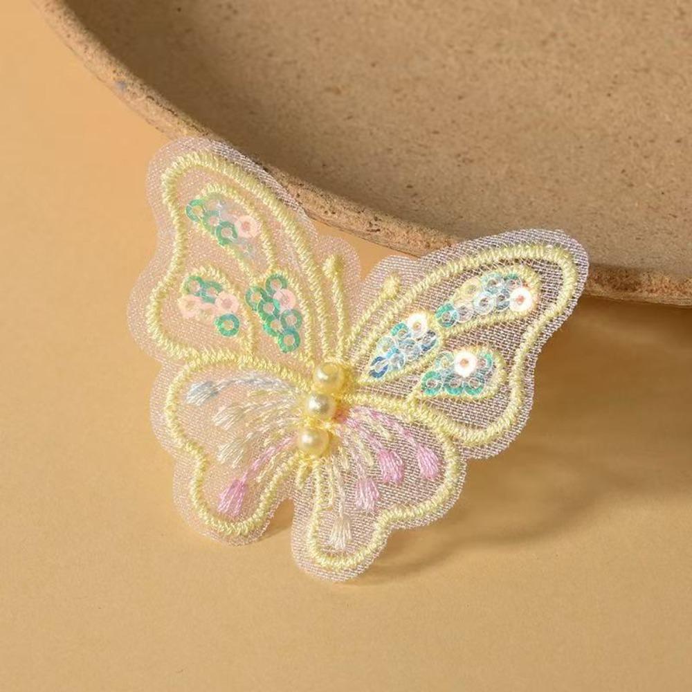 3D Sequins Butterfly Embroidered Patches Single Layer Clothes Sewing Patch  Bridal Hair Accessories