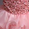 Flower Girls Ruffles Princess Birthday Wedding Party Dress Sequin Cake Dress