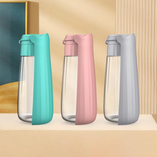 550ml Foldable Dog Water Bottle Portable Outdoor Pet Water Dispenser for Cat Puppy Walking Hiking Travel