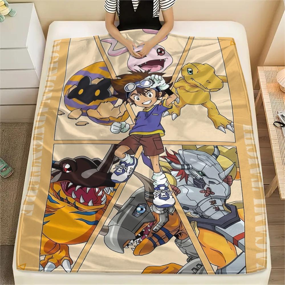 Digimon Partner Group Blanket, Digimon Fan Soft Throw, Great Gift 75x90cm