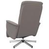 Recliner with Footrest Taupe Fabric