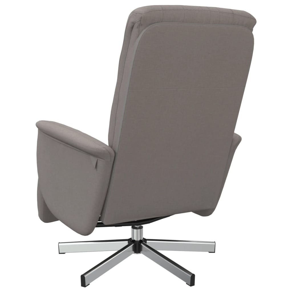 Recliner with Footrest Taupe Fabric