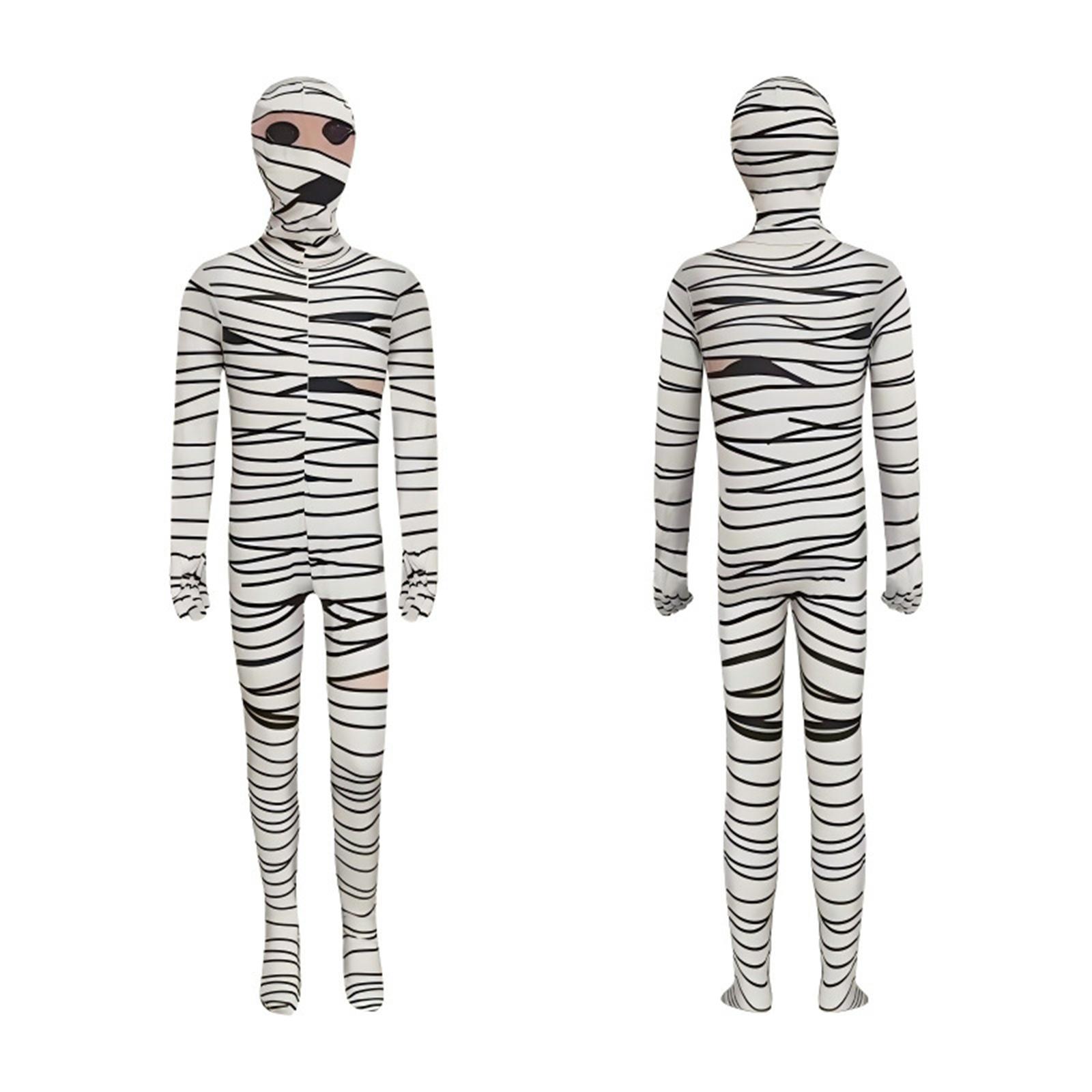 Adult Halloween Skeleton Costume Jumpsuit Funny for Party M