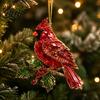 Durable Festive Decor Hanging Thoughtful Ornament Acrylic Animal Christmas Faux Crystal Flat Print Gift