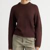 Crew Neck Pullover Loose Sweater Autumn and Winter New Solid Color Versatile Knitted Sweater Top Women's Clothing