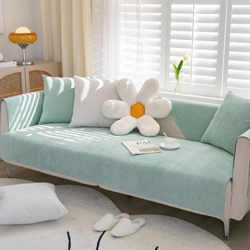 Waterproof Sofa Cushion, Anti-Cat Scratch, Universal Non-Slip In All Seasons, Modern Simple Solid Color Pet Urine Sofa Cover, Backrest Towel