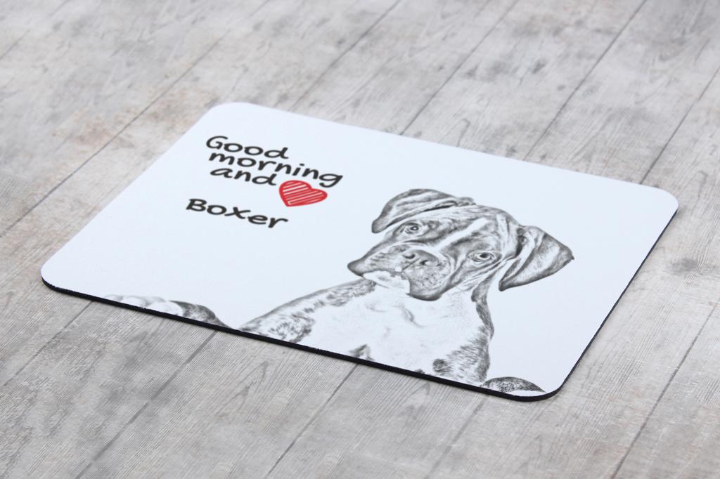 Boxer, German Boxer III - Mouse Pad with Print, Personalized Dog-themed Mouse Pad, Unique Gadget for an Office Worker by Art-Dog Brand