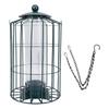 Caged Bird Feeder for Wild Birds Outside Squirrel Proof Hanging Tube Bird Feeder Chewproof Rustproof 7.1x12.6in Iron