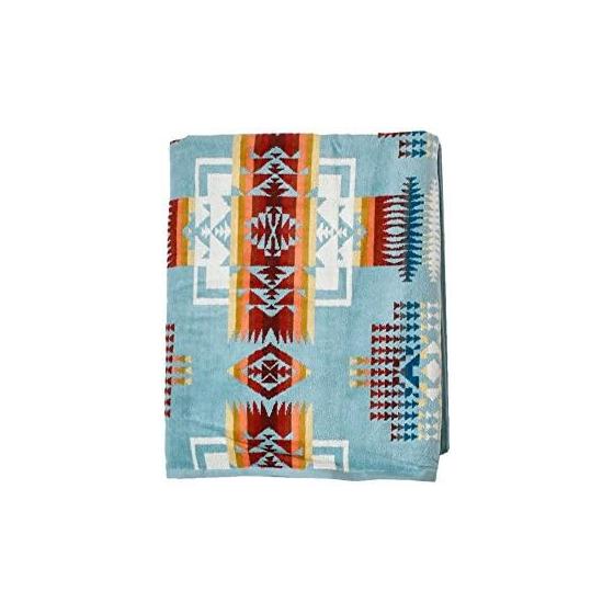 (Pendleton) PENDLETON Oversized Jacquard Towel one ChiefJosephAqua(col.51128) xb233-one-51128