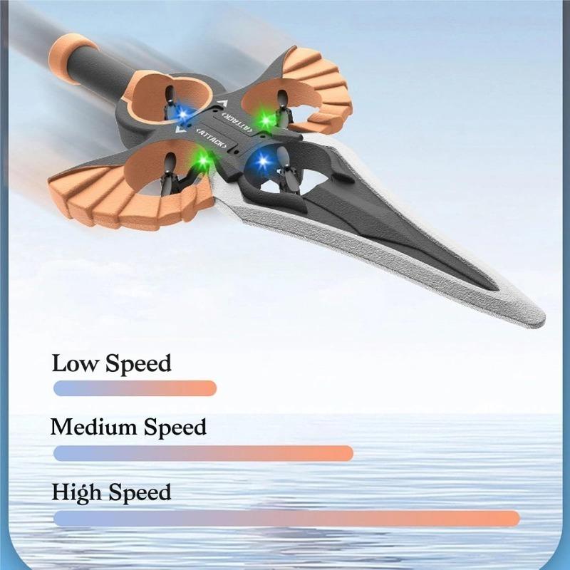 2.4G Flying Sword Rc Glider, Flying Sword Control By Hand, Remote Controlled Stunt,360° Stunt Flip, One-Button Lifting, Three-Speed Adjustment