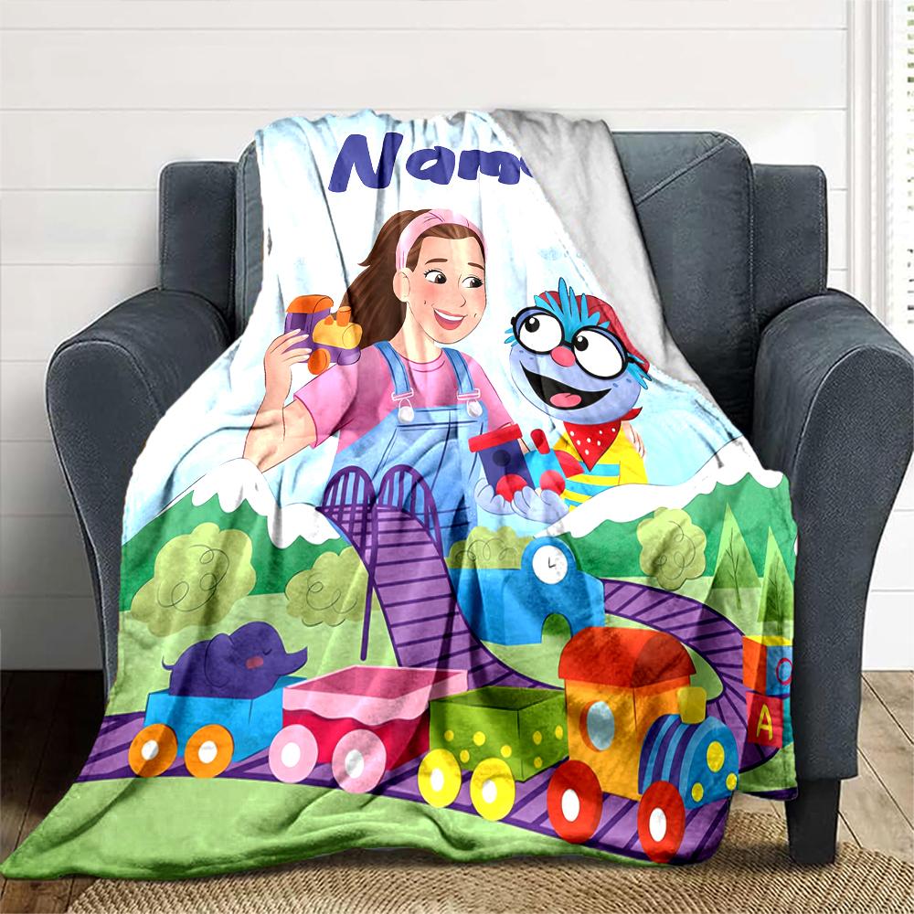 Customiz Name Personality Ms. Rachel  Blanket Soft &Warm Sofa Office Bed Travel Lunch Break Blanket, Gift Suitable All Seasons