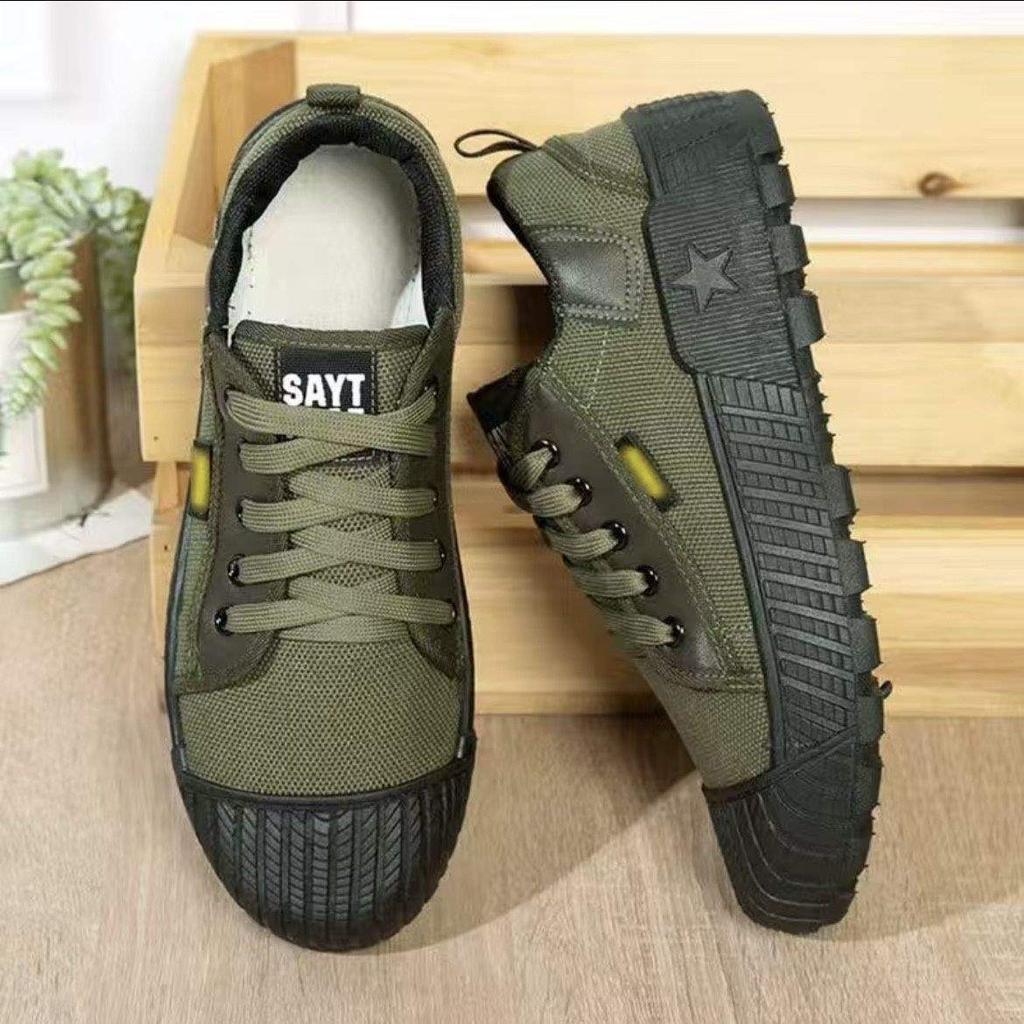 Spring and autumn men's shoes men's beef tendon soles single shoes non-slip and wear-resistant construction site labor insurance dad shoes