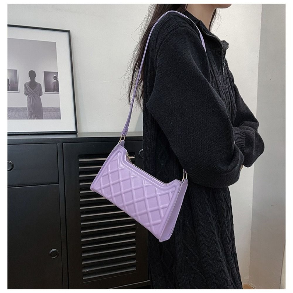 

Solid Color Rhombus Crossbody Bag Fashionable Shoulder Bag Purses Messenger Bag for Women чорний