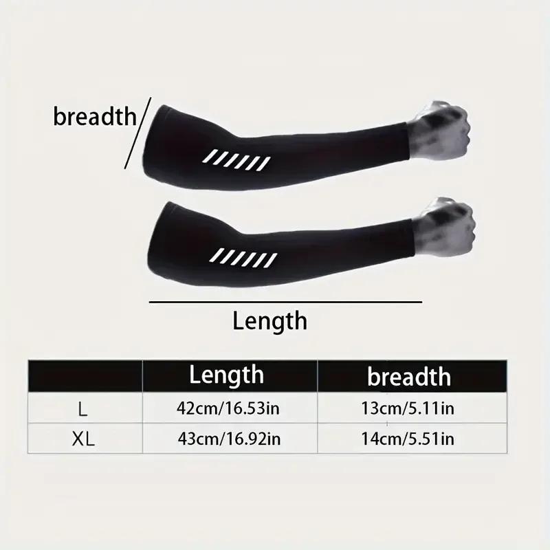 Arm Sleeves, UPF50+ UV Protection Compression Ice Silk Cooling Breathable Anti-Slip Men Women Cycling Outdoor Sports