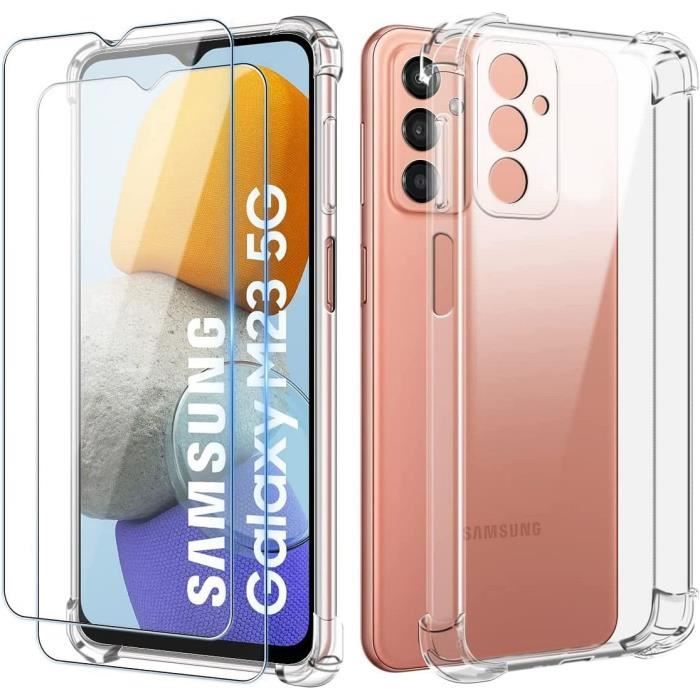 Coque de protection - BOOLING - Samsung Galaxy M23 5G - Souple - Transparent - Pack 2 verres trempés