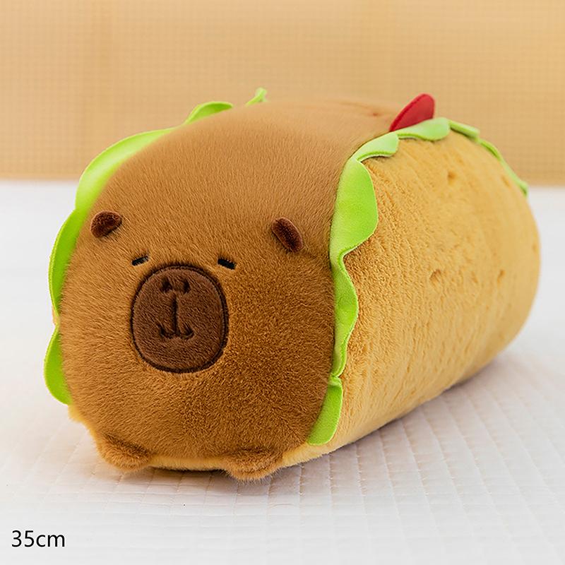 35/50 см Мультяшная Капибара в стиле собаки, длинная подушка-полоска, плюшевая набивная кукла, игрушка, милое украшение для дома, декор для рабочего стола, подарок для детей