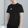 Adidas Printed Logo Breathable Lightweight Quick-Dry Round Neck Short Sleeve T-Shirt Unisex Tops Black ADICLTS24CTK-BG
