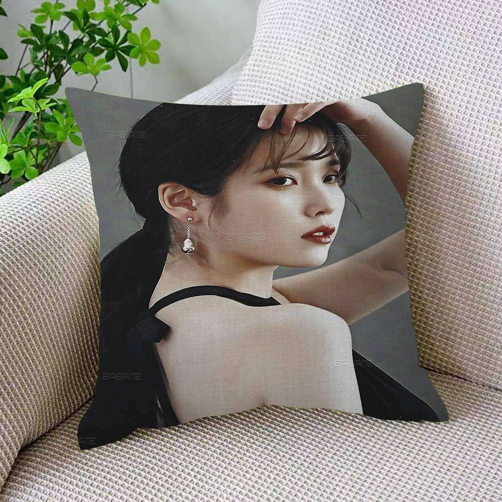 Lee J-Ji E-Eun I-IU Anmie Pillow Cover Sofa Cushion Cover Home Room Decoration Children Gift