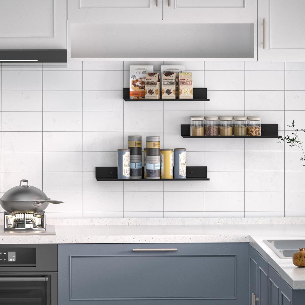 Schwebende Badezimmerregale ohne Bohren Aufbewahrungswandregal Home Organizer Ledge Hardwares Schrank Küchenzubehör Toilette