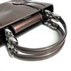Dior Vintage Marispearl Logo Bag Hand Bag Patent Leather BrownBased