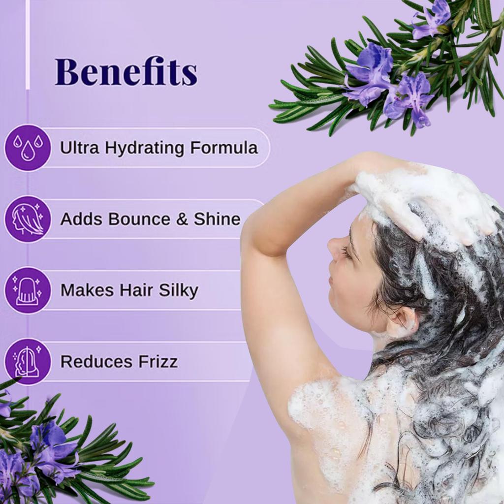 DR. Kaiwart Rosmarin Kokosmilch Shampoo, Nährende & Feuchtigkeitsspendende Formel für Gesundes Haar, Stärkt, Spendet Feuchtigkeit & Haarwachstum, Sulfatfrei &