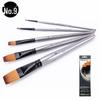Acrylic & Watercolor Brush Set: Nylon Liners, Fan, & Outlining Brushes