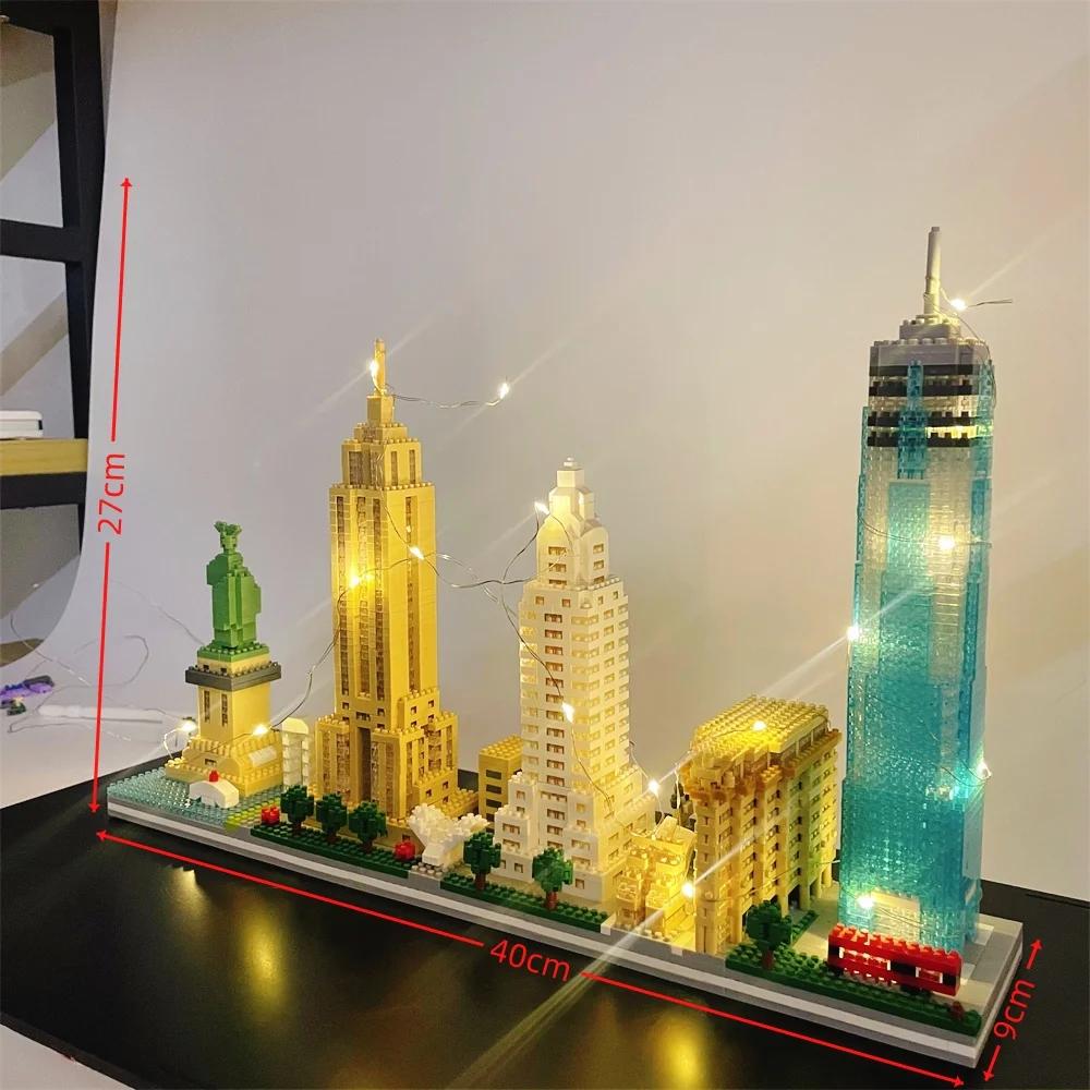 Knew Built LED Arc de Triomphe Micro Mini Building Blocks Toys Illuminating Paris Landmark Model Perfect for Home Office Dcor