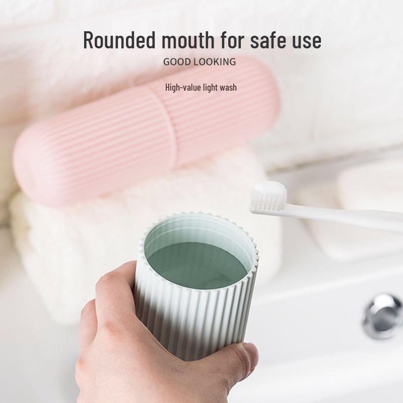 Portable Toothbrush & Wash Cup Set with Toothpaste Storage