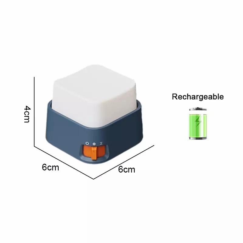 Mechanical Keyboard Button Night Light USB Rechargeable Dimmable Bedside Lamp Small Portable Nursery Sleep Light Room Atmosphere Decor