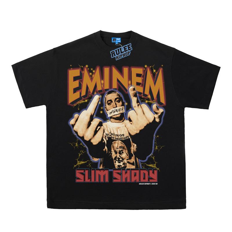 

2026 Summer New Design Eminem High-Quality Hip-Hop Street Comfortable Men s Round-neck Printed T-Shirt S