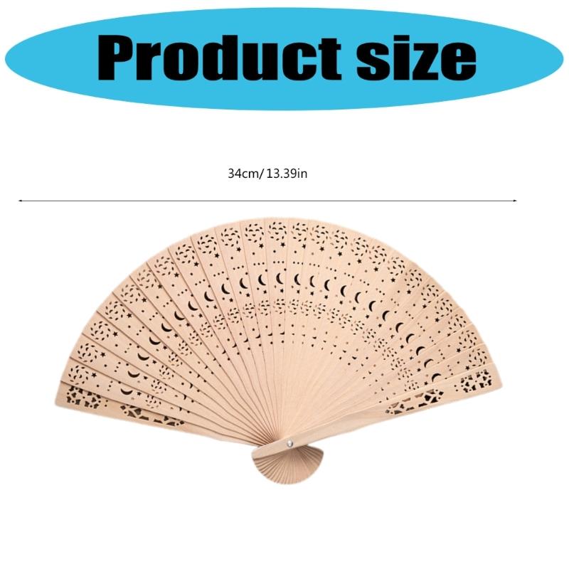 Portable Traditional Engraved Wooden Folding Fan With Lightweight Design Ideal For Cultural Celebrations