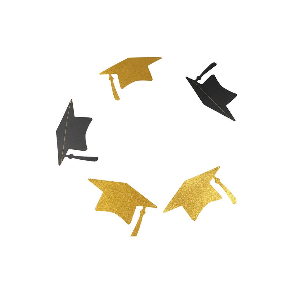 4m Graduation Bachelor Hat Paper Glitter Graduation Party Hanging Decorations  School Celebrations