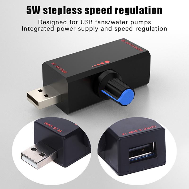 5W Dc5V2A Fan Induction Speed Controller With Switch Usb Protection Type-C Usb Laptop Cell Phone Cooling Fan Controller