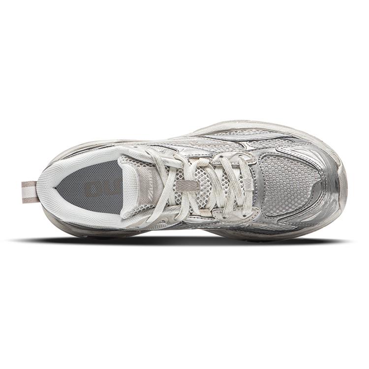 Mizuno TRAINER 2K Shock Absorbers Slip Resistant Low top Running Shoes Unisex White Gray Mizuno D1GH250403