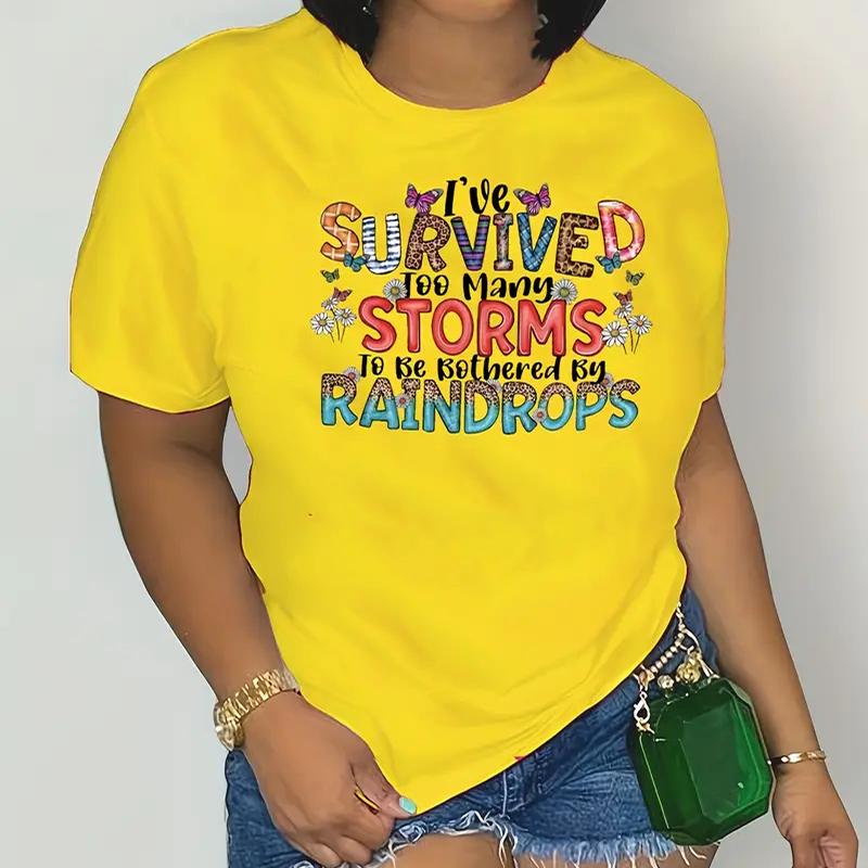 Women Summer T Shirt  Print Fun and Cute Short Sleeve Tees Casual   Printed  Tops