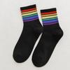 Female Spring and Autumn Fashion New Rainbow Sport Tube Socks