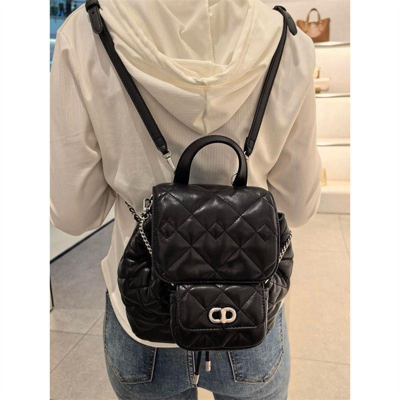 

Универсальная сумка-цепочка с ромбовидным узором Женская 2025 Ароматный ветер Рюкзак Кроссбоди На плечо