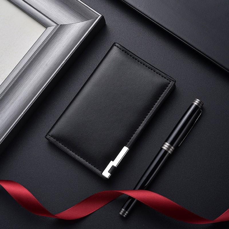 Slim Mens Bifold Wallet PU Leather Card Holder Minimalist Urban Style Lightweight Multi-Card Compartment