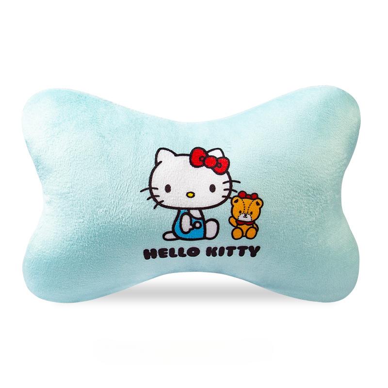 Hello Kitty Car Neck Pillow Cartoon Car Headrest Pillow Car Accessories Interior Woman Kawaii Seat Pillow