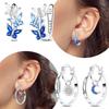 Kolczyki motylki Akcesoria Niebieski Słońce-Księżyc Motyl Kolczyki koła damskie na imprezę Prezent Biżuteria Rocznica