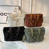 Borse Messenger Casual in Velluto a Coste Grande Capacità per Pendolari Mamma Portatile Borsa a Spalla Multi Scomparti Borse Tote da Campeggio