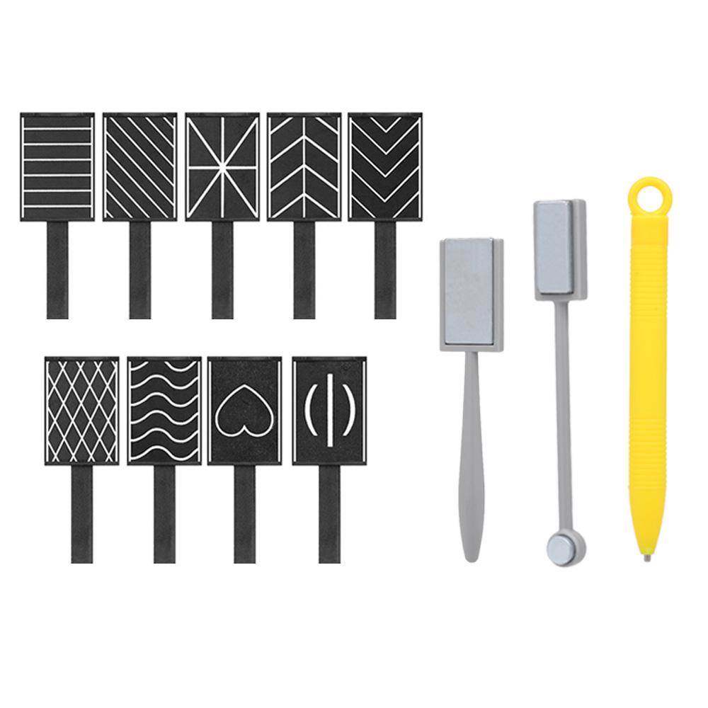 12 stycken 3D-magnetstickset Magnetisk kattöga-penna ritning vertikal pinne för UV-gellack Magical N