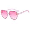 Heart-Shaped Honey Peach Kids' Sunglasses – Trendy Street Style for Round Face Girls