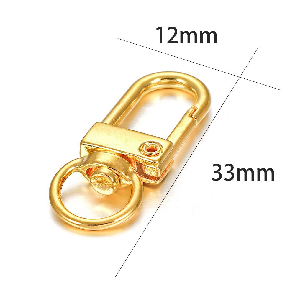 10pcs/lot 12*33mm Dog Buckle Zinc Alloy Bag Hook Buckle Key Ring Connectors For DIY Jewelry Making Supplies