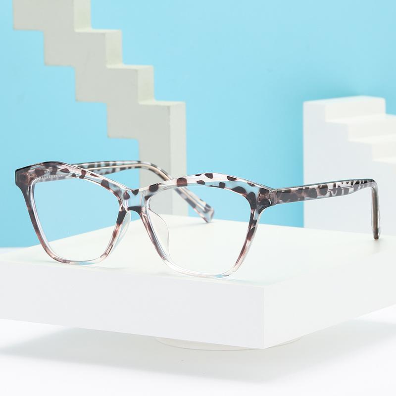 35021 Fashion Square Ferrule Legs Tr90 Glasses Frame 2023 New Anti-Blue Flat Glasses Unisex