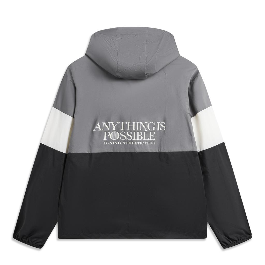 Li Ning Sports Lifestyle Series Simple Loose Hooded Casual Zipper Windbreaker Men outerwear AFDW973-3