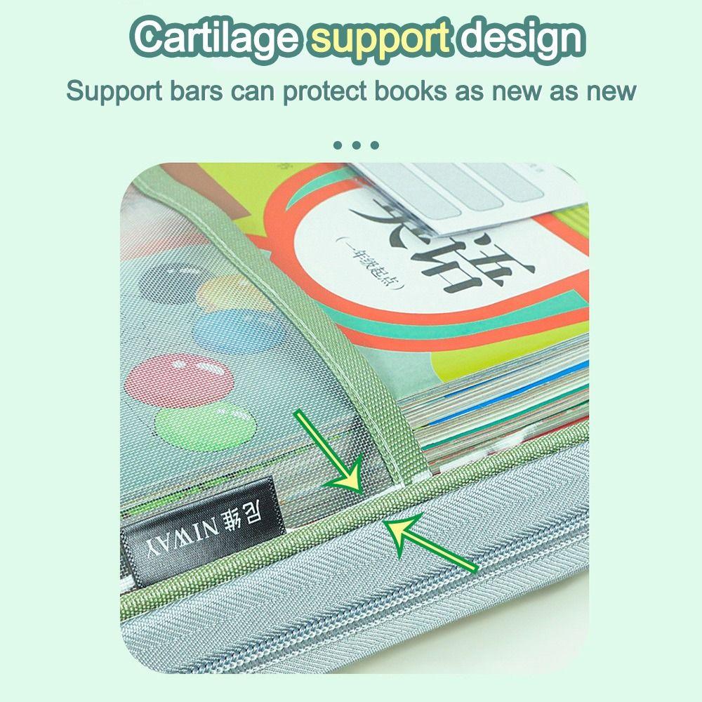 Large-capacity Tote School Bag Transparent Test Papers Document Bag Portable Tutorial Bag  Student