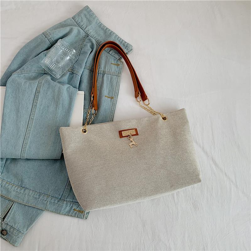 

Casual large-capacity bag women s bag 2025 new versatile nylon bag commuting class shoulder bag simple tote bag коричневый